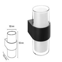 GY 7232 - S.Ü. LED DUVAR ARM. 9W SİYAH/3000K* 1