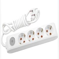 210-005-401 DECO 4 LÜ TOPRAKLI BEYAZ GRUP PRİZ (5M 1