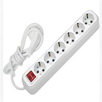 210-005-602 DECO 6 LI ANAHTARLI BEYAZ GRUP PRİZ (5 1