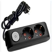 211-002-201 DECO 2 Lİ TOPRAKLI SİYAH GRUP PRİZ (2M 1