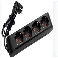 211-003-402 DECO 4 LÜ ANAHTARLI SİYAH GRUP PRİZ (3 1