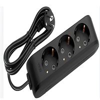 211-005-301 DECO 3 LÜ TOPRAKLI SİYAH GRUP PRİZ (5M 1