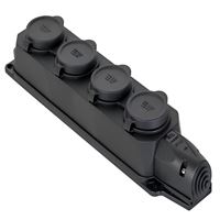 220-000-401 KAUÇUK 4'LÜ GRUP PRİZ SİYAH 1