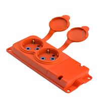 221-000-201 KAUÇUK 2'Lİ GRUP PRİZ TURUNCU 1