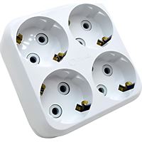 AKSESUAR KARE TİP DÖRTLÜ TOPRAKLI GOLYAT PRİZ BEYA 1