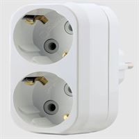 AKSESUAR I TİPİ İKİLİ TOPRAKLI GOLYAT PRİZ BEYAZ 1