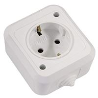 NEMLİYER IP44 TOPRAKLI PRİZ BEYAZ 1