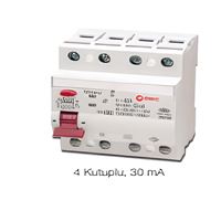 KAÇAK AKIM KORUMA ŞALTERİ 3KA, 32A, 4P, 30MA HAYAT 1