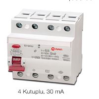 KAÇAK AKIM KORUMA ŞALTERİ 6KA, 25A, 4P, 30MA HAYAT 1