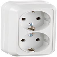 SIVA ÜSTÜ İKİLİ TOPRAKLI PRİZ BEYAZ 1