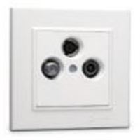 KAREA TV-RADYO-SAT PRİZİ (GEÇİŞLİ) 4dB. BEYAZ 1