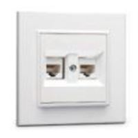 KAREA İKİLİ DATA PRİZİ (2 ADET CAT6) BEYAZ 1