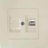 KAREA İKİLİ DATA PRİZİ (1 ADET CAT5) KREM 1