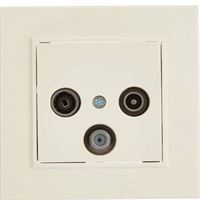 KAREA TV-RADYO-SAT PRİZİ (GEÇİŞLİ) 4dB. KREM 1