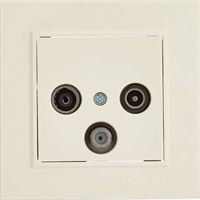 KAREA TV-SAT PRİZİ (SONLU) 1dB. KREM 1