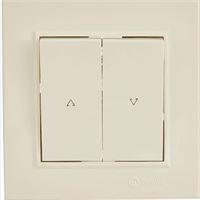 KAREA TEK TUŞLU JALUZİ ANAHTARI KREM 1