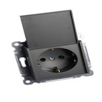 KAREA ÇOCUK KORUMALI KAPAKLI PRİZ (SOKETLİ) B.FÜME 1