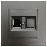 KAREA İKİLİ DATA PRİZİ (1 ADET CAT6) B.SİYAH 1