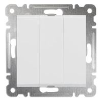 KAREA ÜÇLÜ ANAHTAR 3 TUŞLU (1+3) MODÜL BEYAZ 1