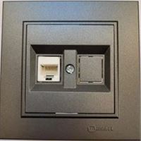 KAREA İKİLİ DATA PRİZİ (1 ADET CAT5) MODÜL B.FÜME 1