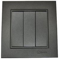 KAREA ÜÇLÜ ANAHTAR 3 TUŞLU (3+3) MODÜL B.FÜME 1