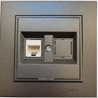 KAREA İKİLİ DATA PRİZİ (2 ADET CAT6) MODÜL B.FÜME 1