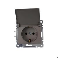 KAREA ÇOCUK KORUMALI KAPAKLI PRİZ MODÜL B.FÜME 1