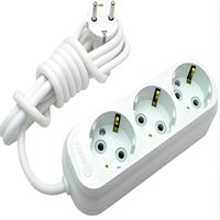 GRUP PRİZ ÜÇLÜ KORDONLU 2M. (POŞETLİ) BEYAZ 1