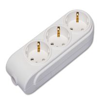 GRUP PRİZ ÜÇLÜ TOPRAKLI KLEMENSLİ BEYAZ 1