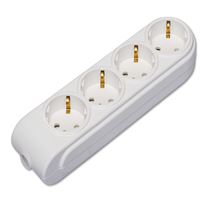 GRUP PRİZ DÖRTLÜ KLEMENSLİ BEYAZ 1