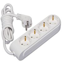 GRUP PRİZ DÖRTLÜ KORDONLU 5M. BEYAZ 1