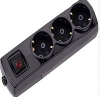 GRUP PRİZ İKİLİ TOPRAKLI KLEMENSLİ SİYAH 1