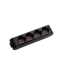 GRUP PRİZ DÖRTLÜ TOPRAKLI KLEMENSLİ SİYAH 1