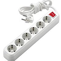 GRUP PRİZ ALTILI ANAHTARLI TOPRAKLI KORDONLU 2M. ( 1