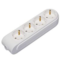 EKO GRUP PRİZ DÖRTLÜ TOPRAKLI KLEMENSLİ BEYAZ 1