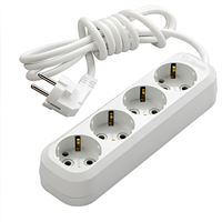 EKO GRUP PRİZ DÖRTLÜ TOPRAKLI KORDONLU 5M. BEYAZ 1