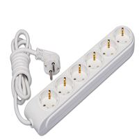 EKO GRUP PRİZ ALTILI TOPRAKLI KORDONLU 5M. BEYAZ 1