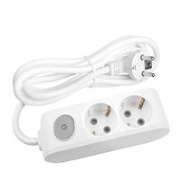 YENİ GRUP PRİZ İKİLİ TOPRAKLI KORDONLU 3M. BEYAZ 1