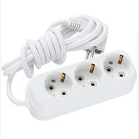 YENİ GRUP PRİZ ÜÇLÜ TOPRAKLI KORDONLU 3M.BEYAZ 1