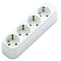 YENİ GRUP PRİZ DÖRTLÜ TOPRAKLI KLEMENSLİ BEYAZ (Ç. 1