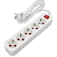 YENİ GRUP PRİZ BEŞLİ ANAHTARLI TOPRAKLI 5M BEYAZ 1