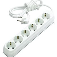 YENİ GRUP PRİZ ALTILI TOPRAKLI KORDONLU 3M. BEYAZ 1