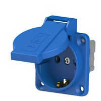 1X16 A KAPAKLI TOPRAKLI PANO PRİZİ (MAVİ) 1