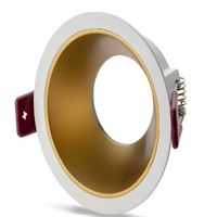 GANJ DEKORATİF YUVARLAK BEYAZ - GOLD KASA 1