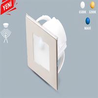 1.5W SENSÖRLÜ KORİDOR ARMATÜR KARE BEYAZ 1