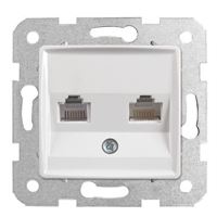 Data + Nümeris (Rj45-Cat6 & Rj11-Cat3) beyaz 1