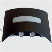 8+2 WATT  DUVAR APLIGI (ŞEFFAF SİYAH ÇİFT YÖNLÜ) 1