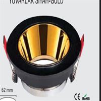 DEKORATİF KASA TEKLİ YUVARLAK SİYAH-GOLD 1