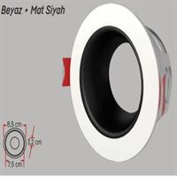 PLASTİK SPOT KASA  BEYAZ+MAT SİYAH 1