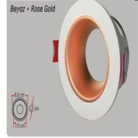 PLASTİK SPOT KASA BEYAZ+MAT ROSE 1